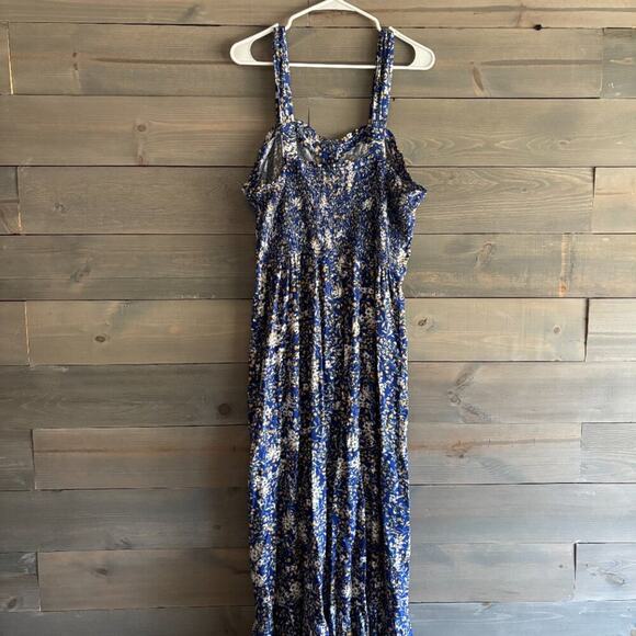 COTTON & RYE | Womens Blue Floral Print Midi Sundress Size XL Summer Tropical - Picture 5 of 6